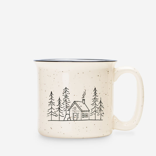 Woodland Cabin — Ceramic Camp Mug