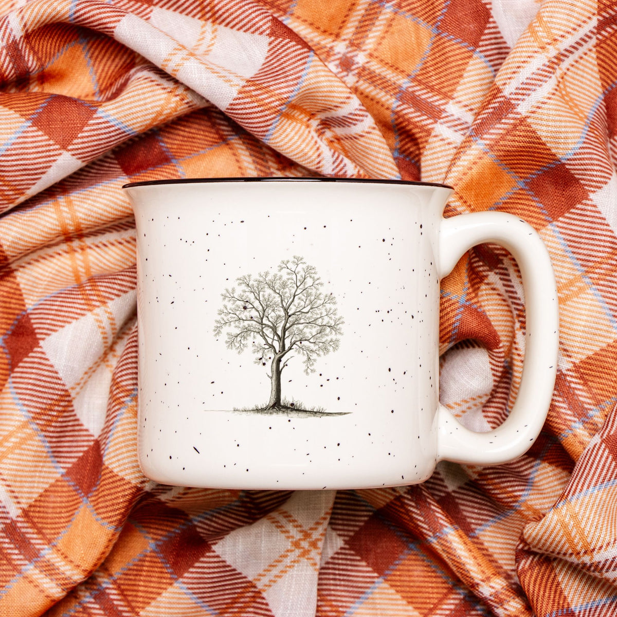 Vintage Oak Tree — Ceramic Camp Mug