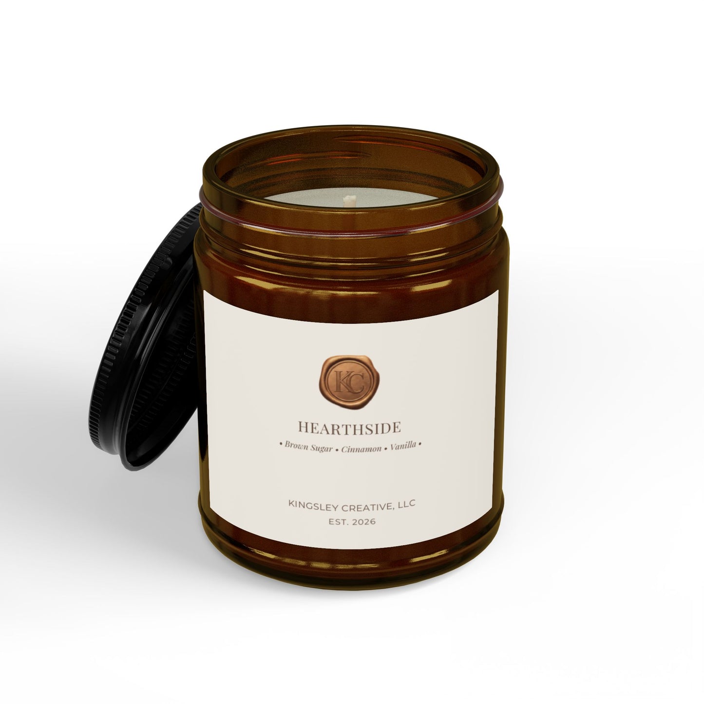 Hearthside (Cinnamon • Brown Sugar • Vanilla) — Hand-Poured Soy Candle