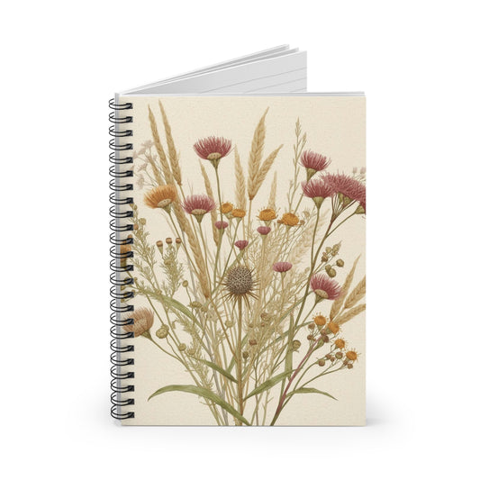 Cottage Garden Florals (Wildflower Bouquet) — Spiral Notebook