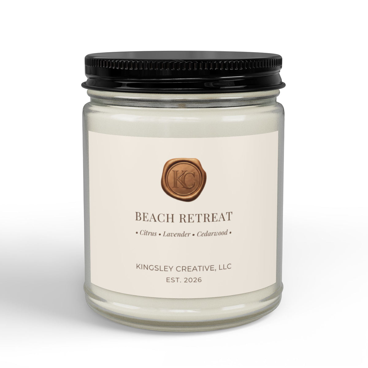 Beach Retreat (Citrus • Lavender • Cedarwood) — Hand-Poured Soy Candle