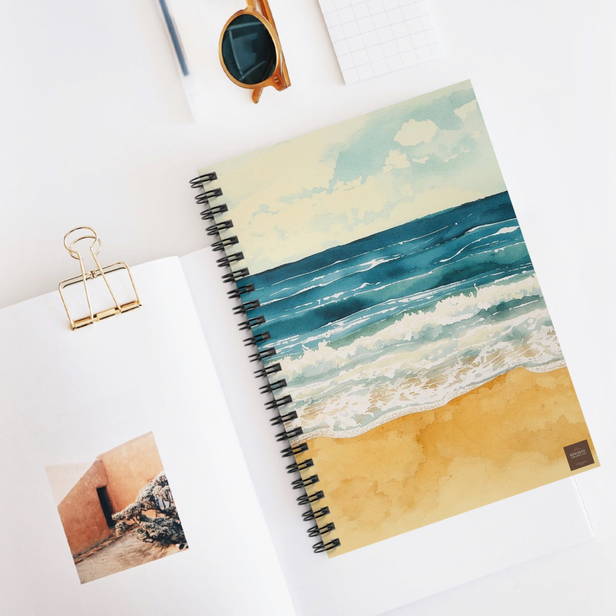 Coastal Waves (Seaside Beach) — Spiral Notebook