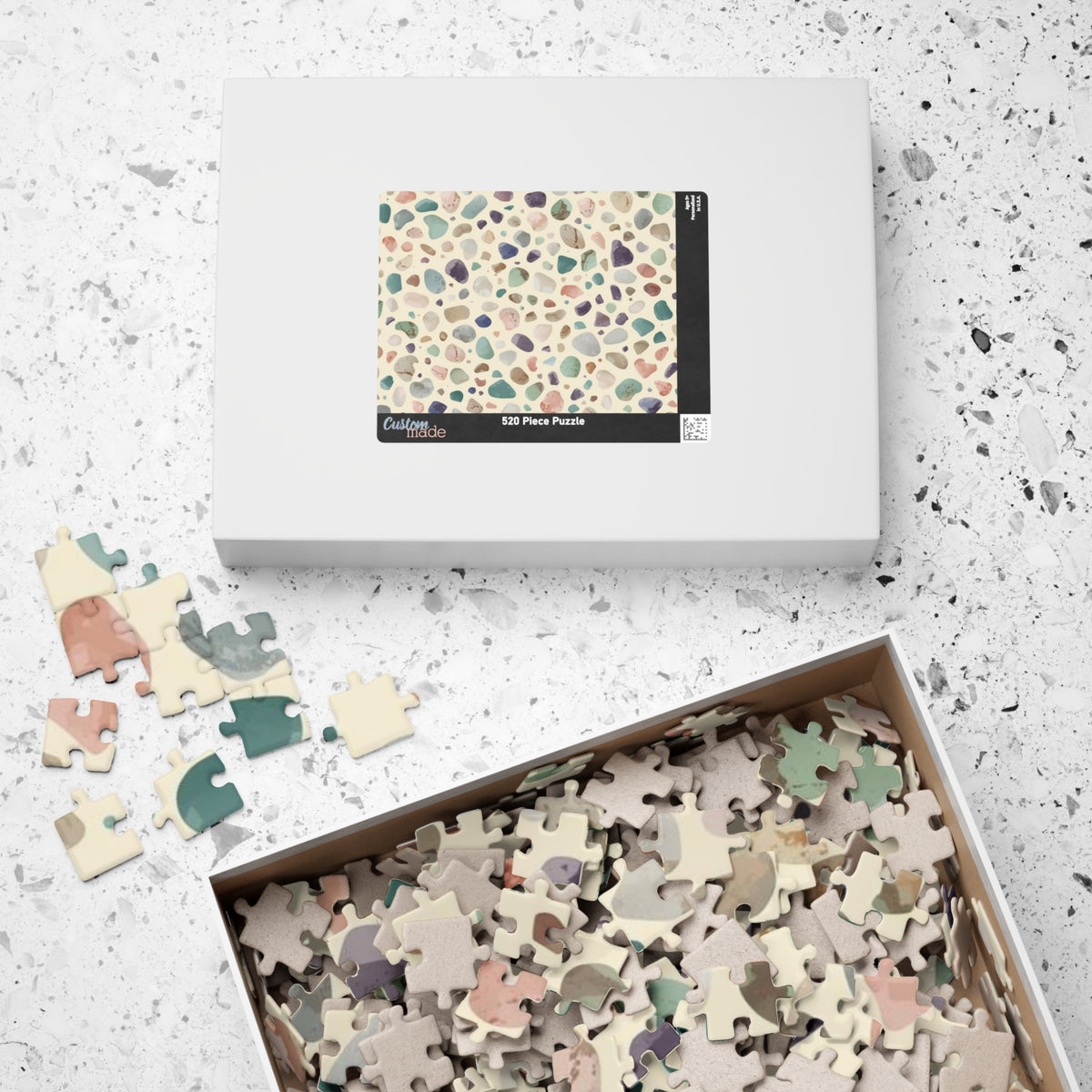 Scattered Sea Pebbles — Puzzle (250 or 500 Pieces)