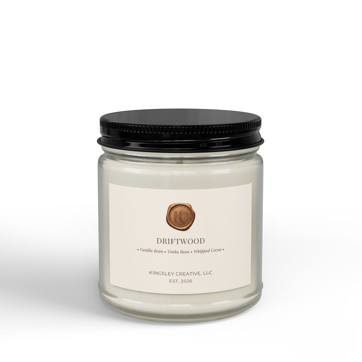 Driftwood (Vanilla Bean • Tonka Bean • Cocoa) — Hand-Poured Soy Candle