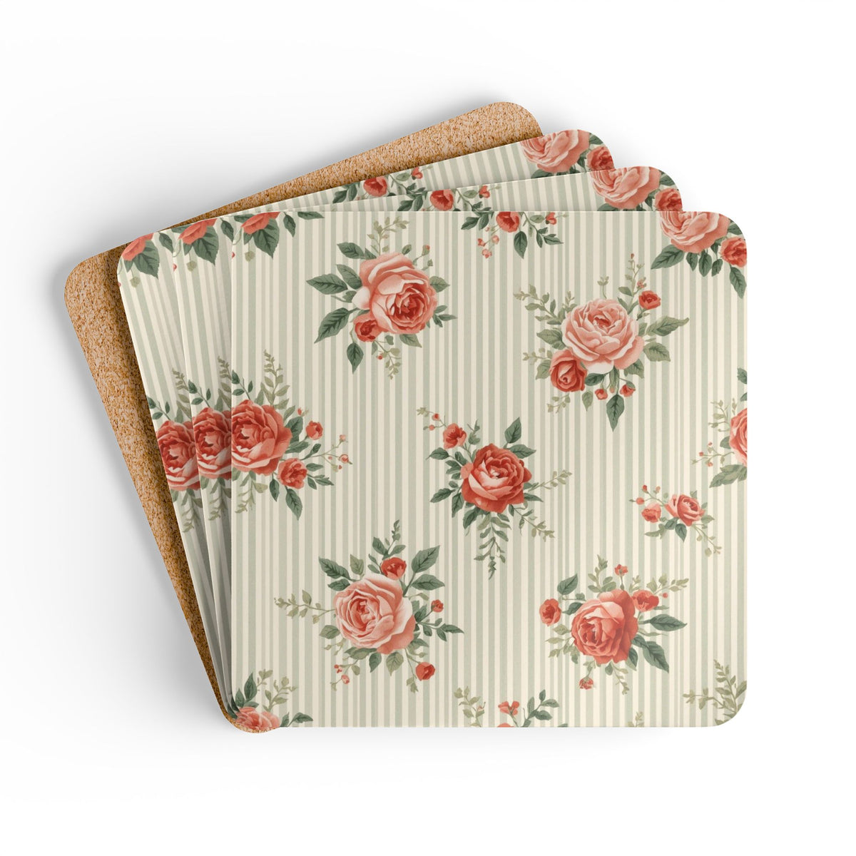 Vintage Rose — Coaster Set (Set of 4)