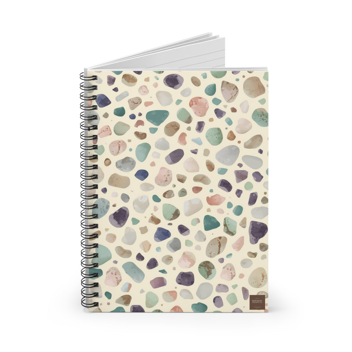 Scattered Sea Pebbles — Spiral Notebook