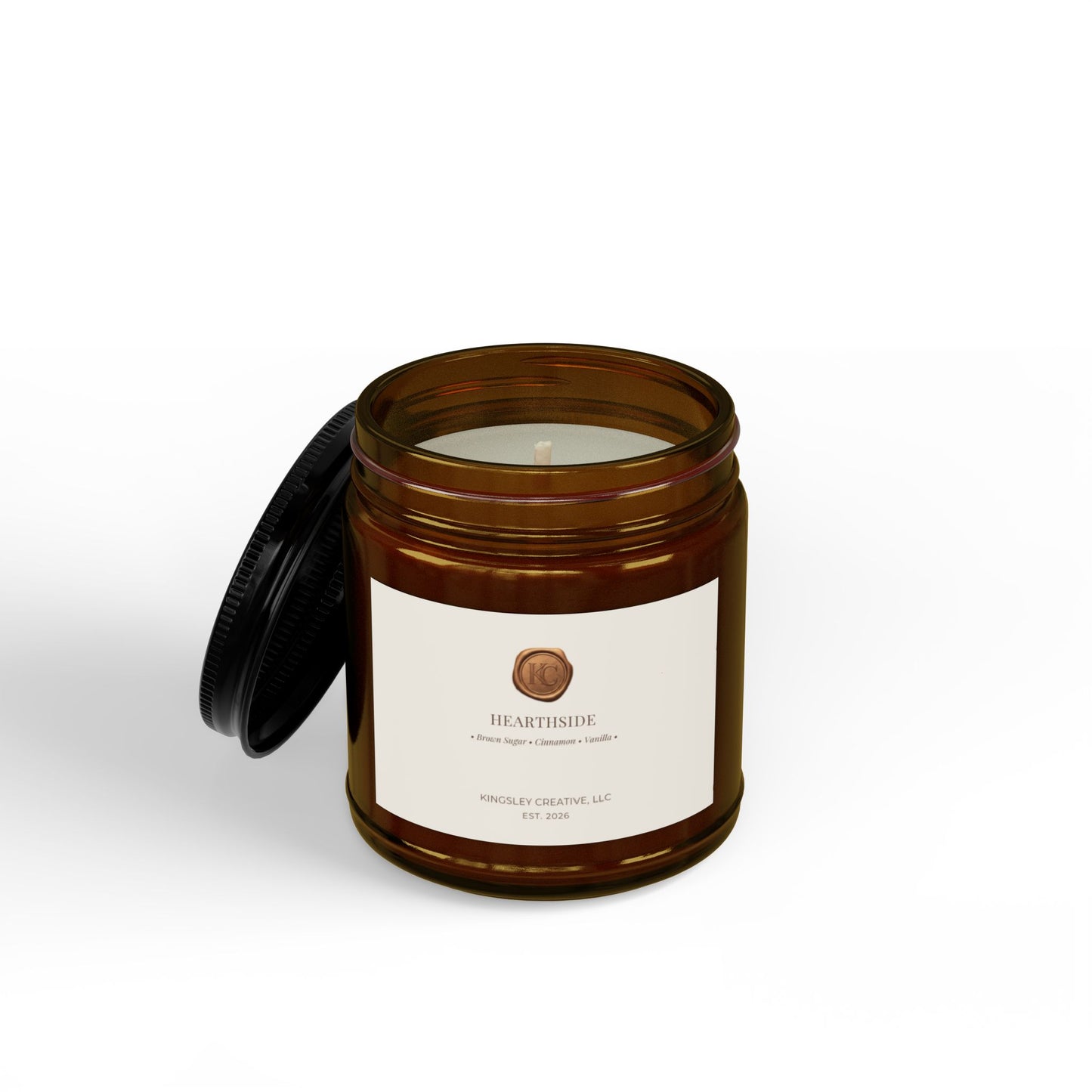 Hearthside (Cinnamon • Brown Sugar • Vanilla) — Hand-Poured Soy Candle