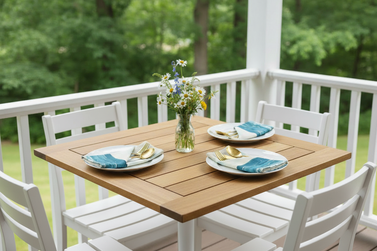 Seaside Napkins — Porch Table with Chairs