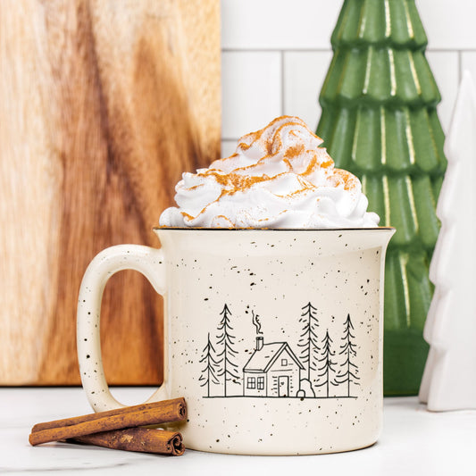Woodland Cabin — Ceramic Camp Mug
