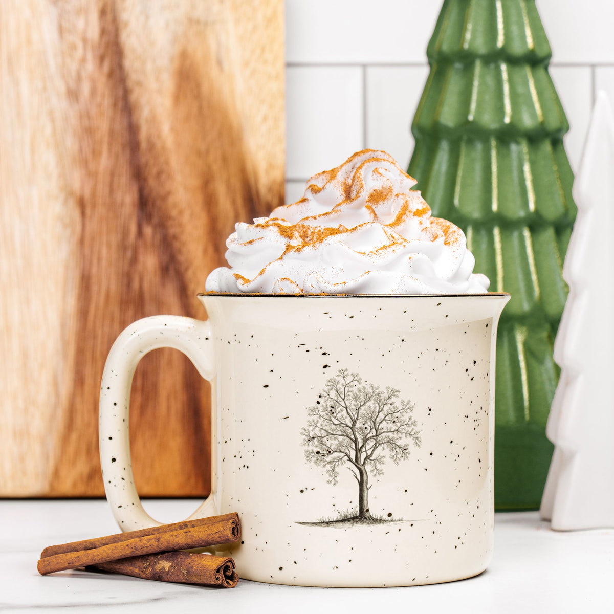 Vintage Oak Tree — Ceramic Camp Mug