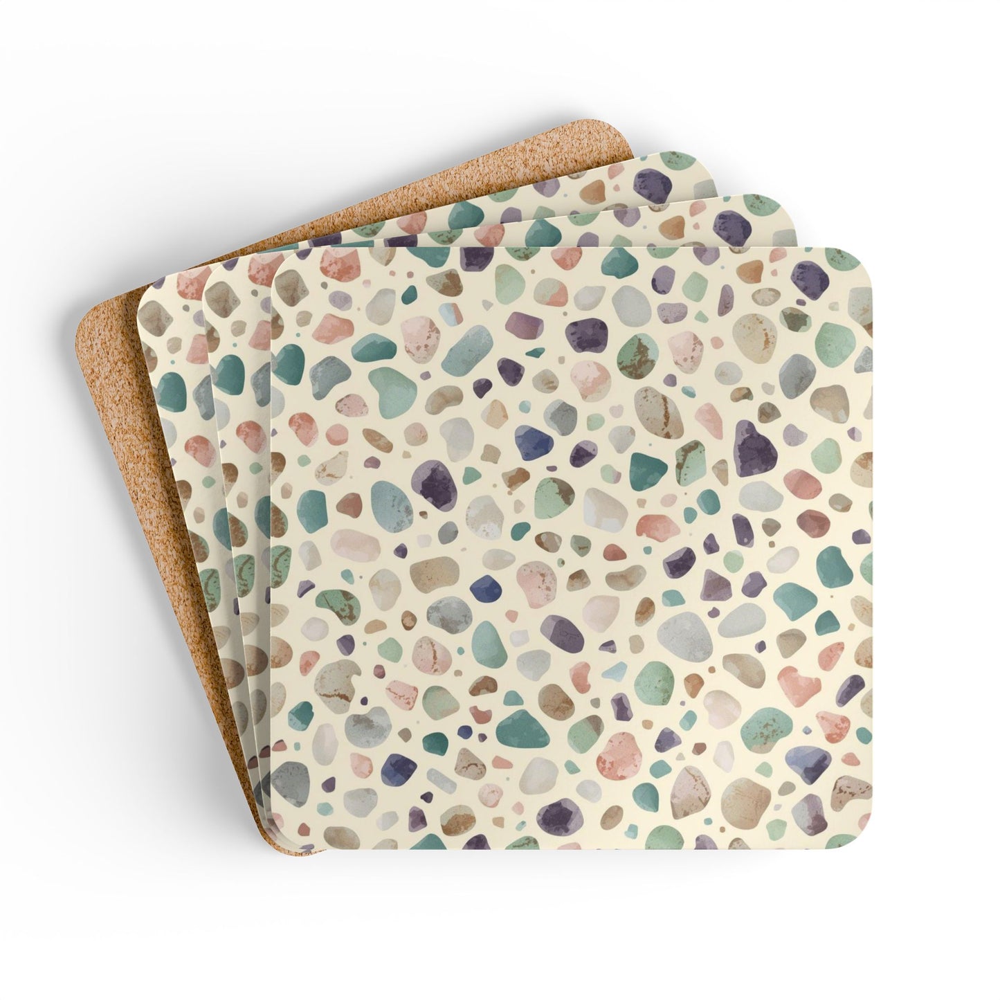 Coastal Beach Pebbles — Coaster Set (Set of 4)