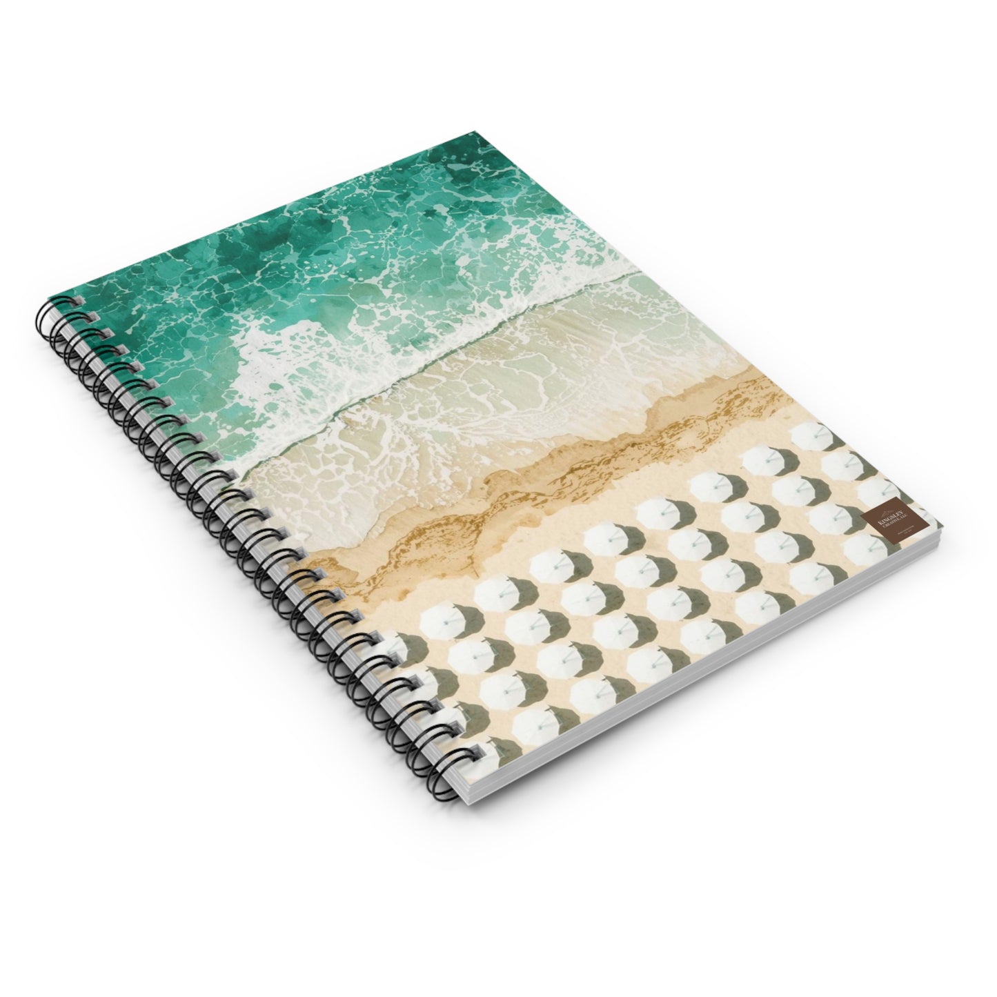 Coastal Waves (Aerial Lido) — Spiral Notebook