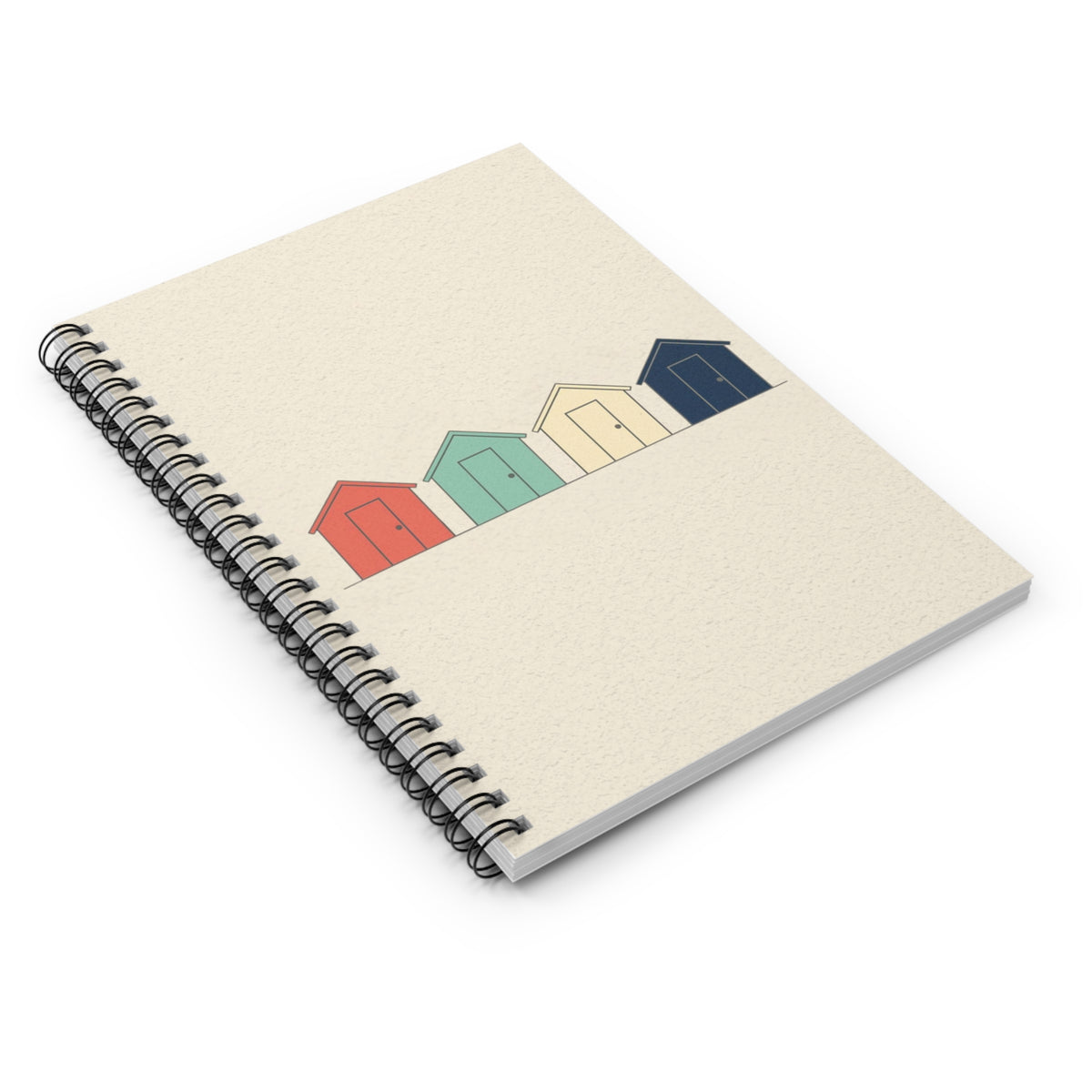 Coastal (Beach Huts) — Spiral Notebook