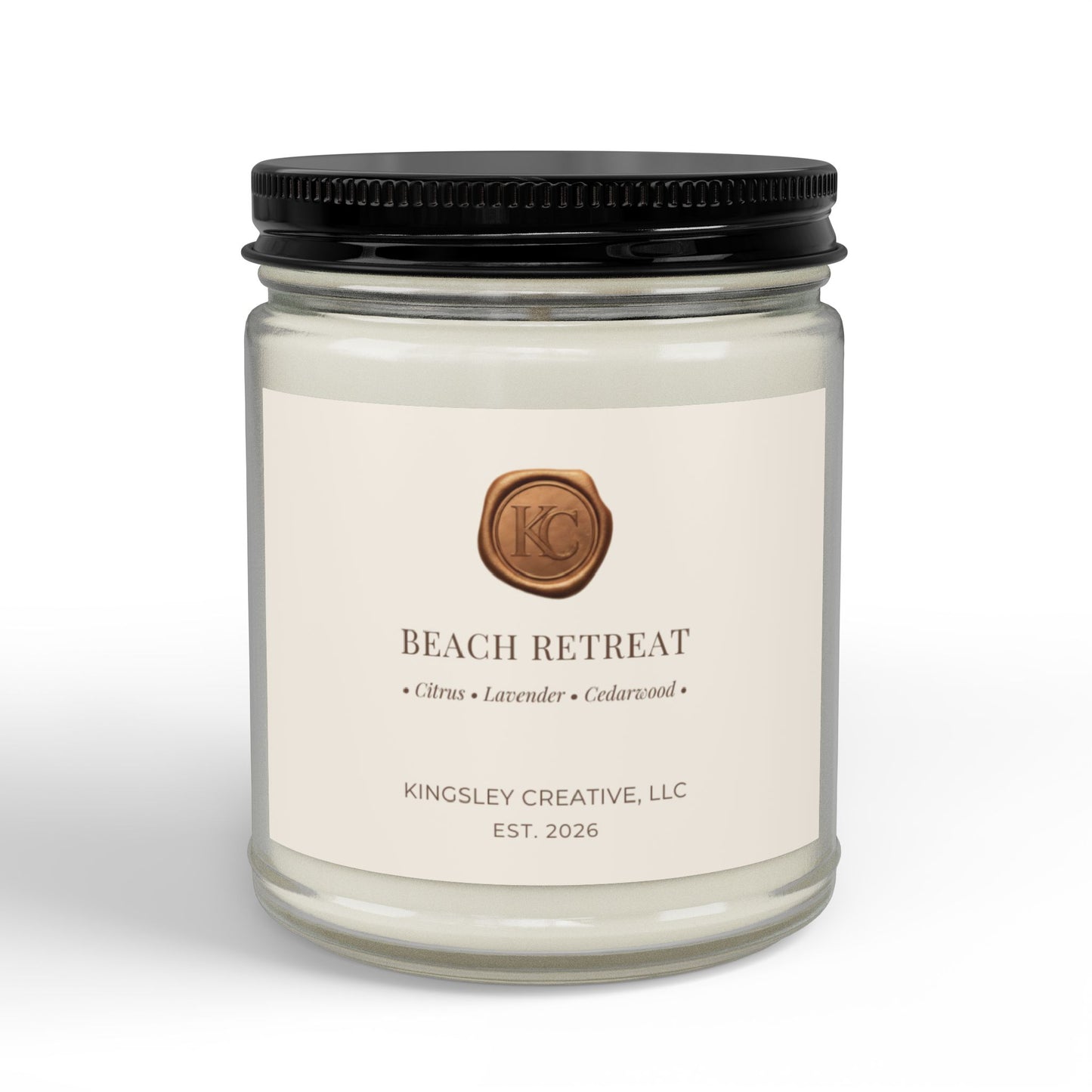 Beach Retreat (Citrus • Lavender • Cedarwood) — Hand-Poured Soy Candle