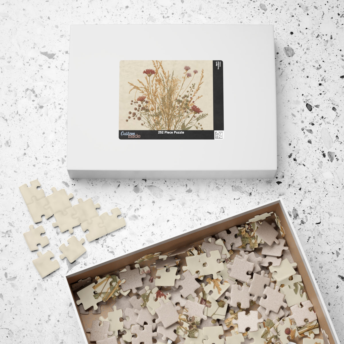 Vintage Flowers (Harvest Bloom) — Puzzle (250 or 500 Pieces)