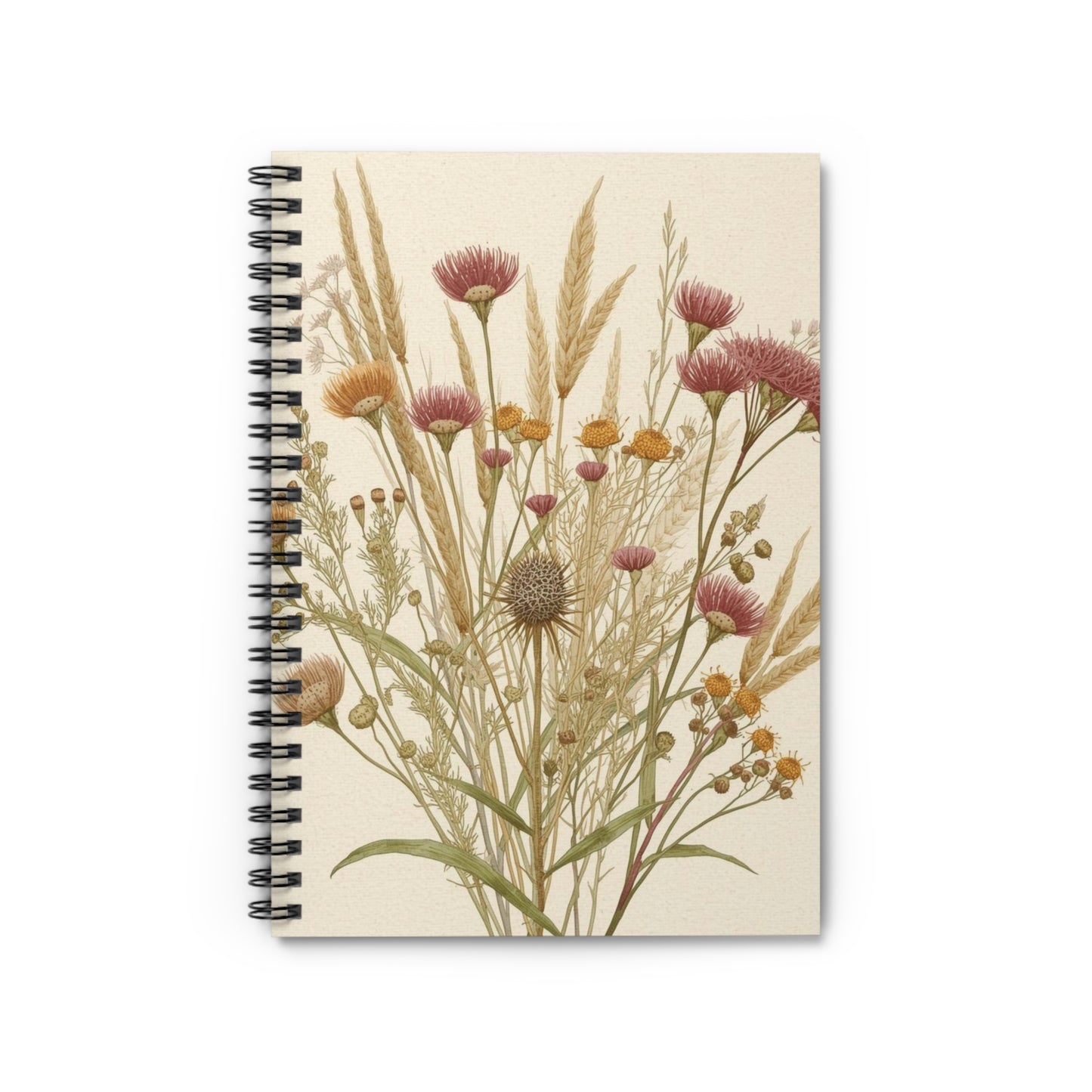 Cottage Garden Florals (Wildflower Bouquet) — Spiral Notebook