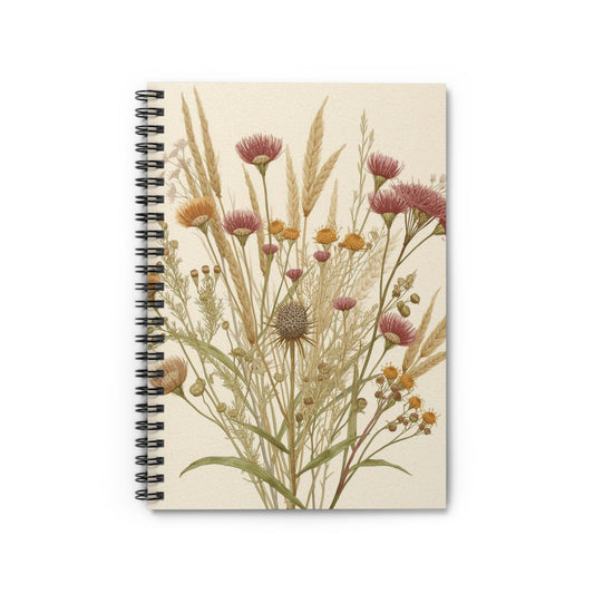 Cottage Garden Florals (Wildflower Bouquet) — Spiral Notebook