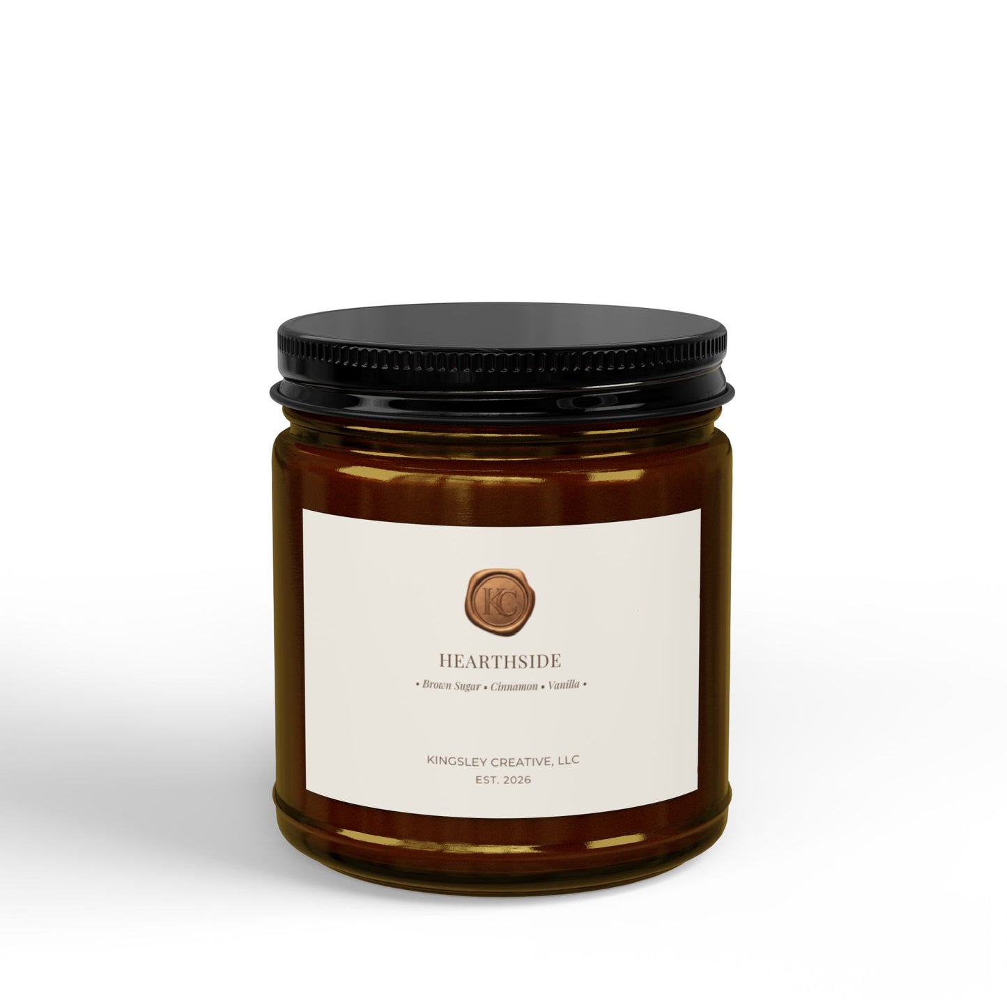 Hearthside (Cinnamon • Brown Sugar • Vanilla) — Hand-Poured Soy Candle