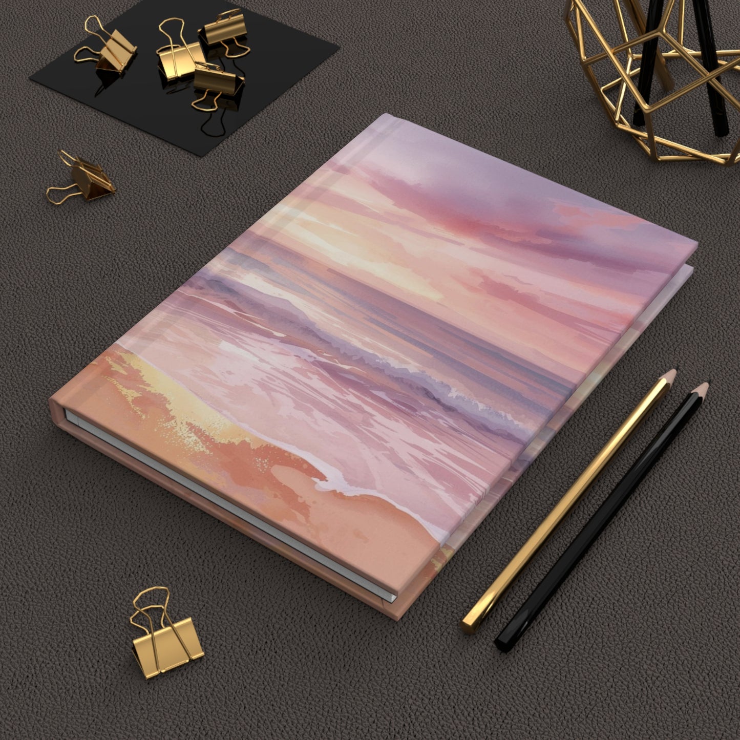 Coastal Waves (Sunrise Pastels) — Hardcover Journal