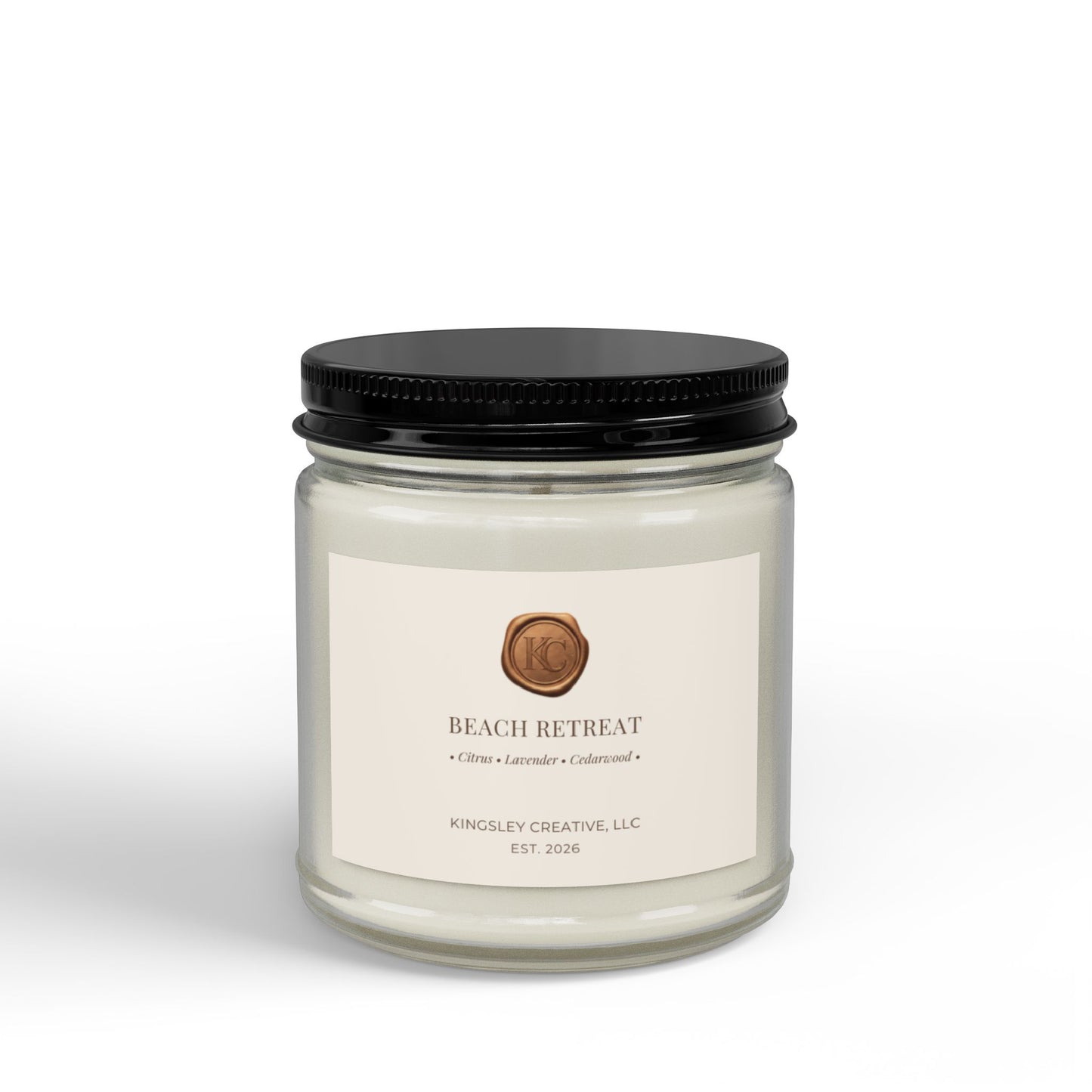Beach Retreat (Citrus • Lavender • Cedarwood) — Hand-Poured Soy Candle