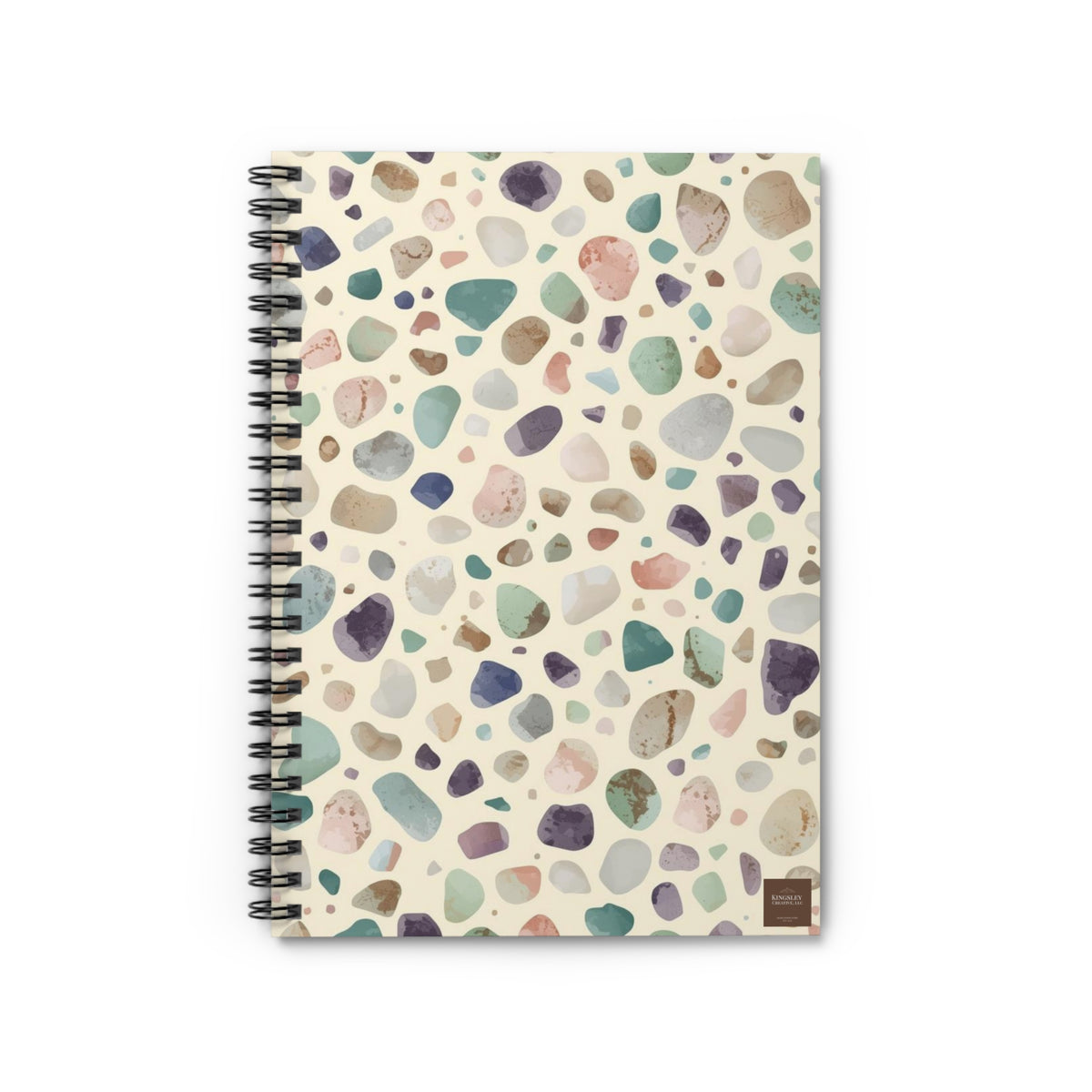 Scattered Sea Pebbles — Spiral Notebook