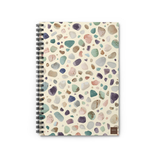 Scattered Sea Pebbles — Spiral Notebook