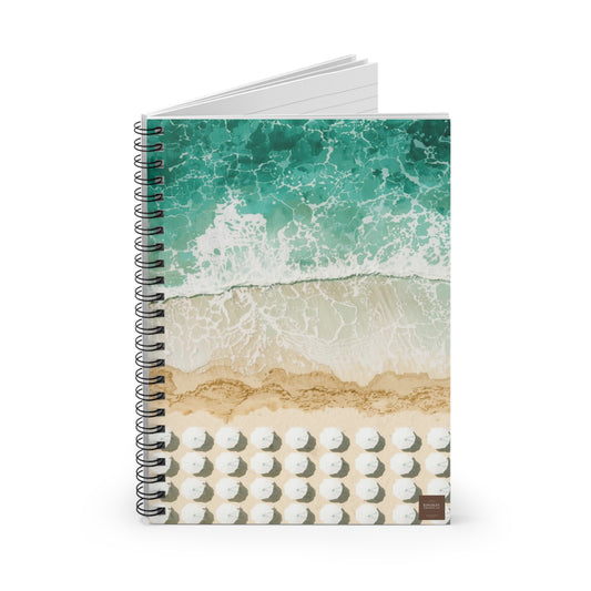 Coastal Waves (Aerial Lido) — Spiral Notebook