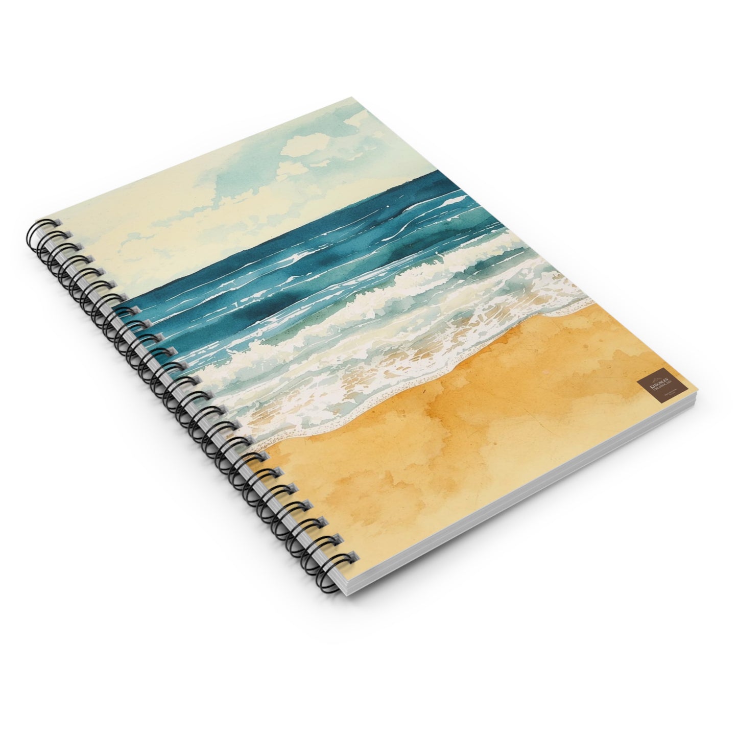 Coastal Waves (Seaside Beach) — Spiral Notebook