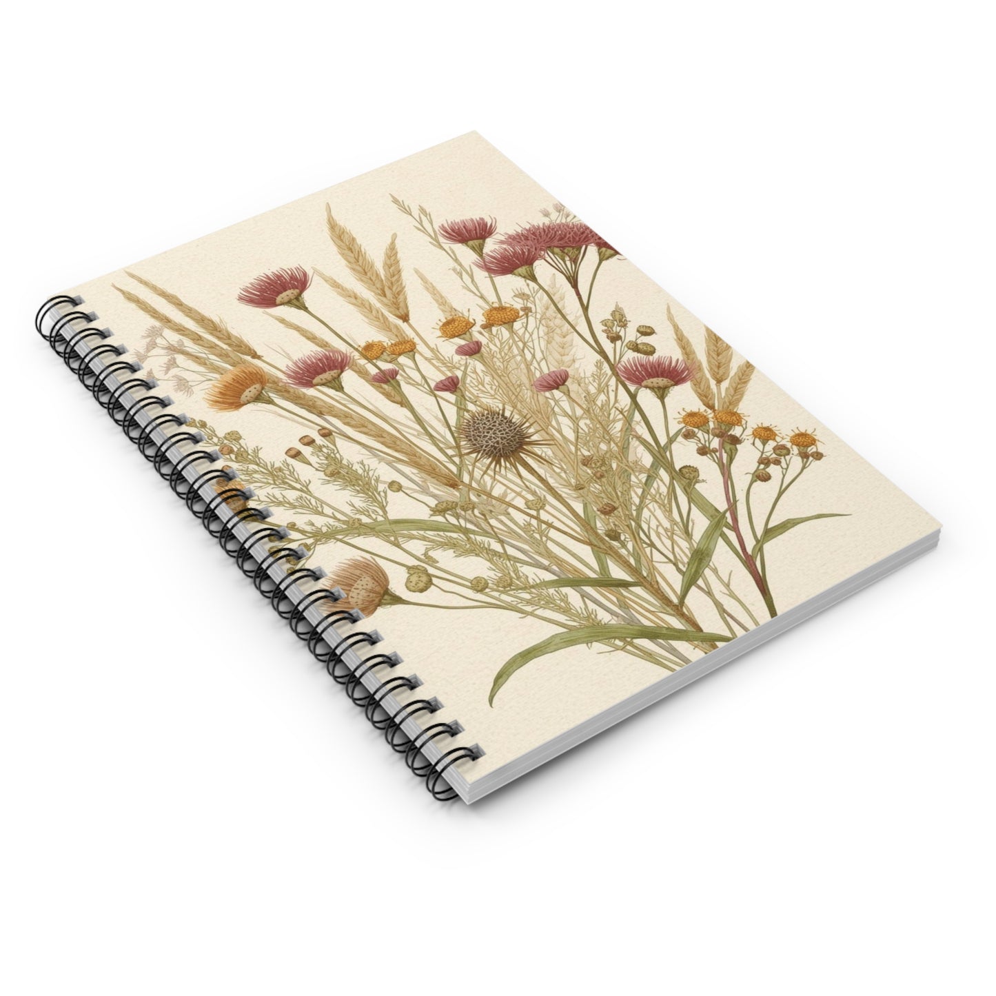 Cottage Garden Florals (Wildflower Bouquet) — Spiral Notebook