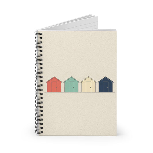 Coastal (Beach Huts) — Spiral Notebook