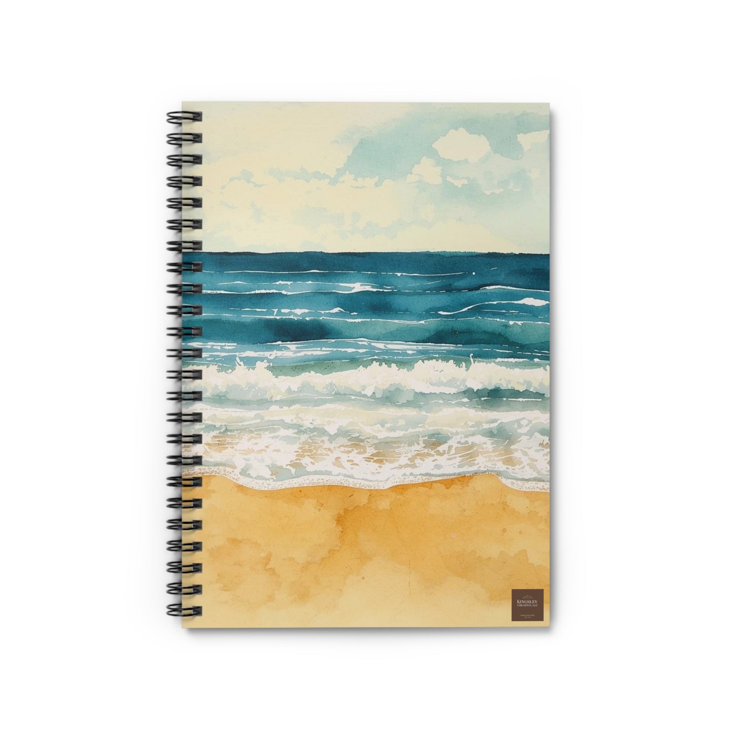 Coastal Waves (Seaside Beach) — Spiral Notebook