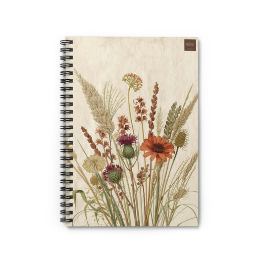 Cottage Garden Florals (Prairie Bloom) — Spiral Notebook