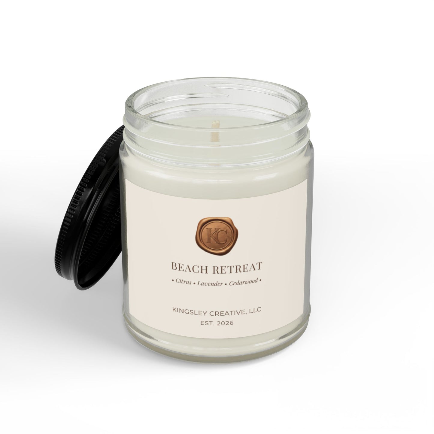 Beach Retreat (Citrus • Lavender • Cedarwood) — Hand-Poured Soy Candle