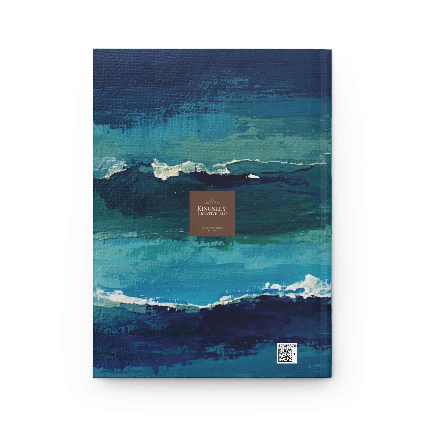 Coastal Waves (Blue Abstract) — Hardcover Journal