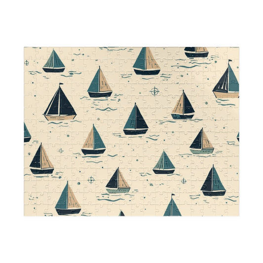 Scattered Sailboats and Waves — Puzzle (250 or 500 Pieces)