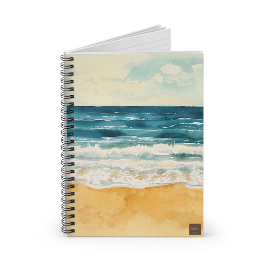 Coastal Waves (Seaside Beach) — Spiral Notebook