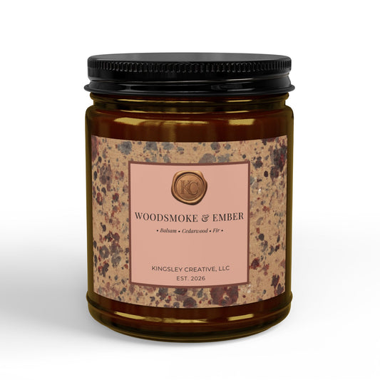 Woodsmoke & Ember (Balsam - Cedarwood - Fir) — Hand-Poured Soy Candle