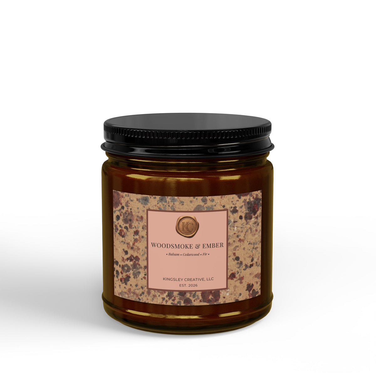 Woodsmoke & Ember (Balsam - Cedarwood - Fir) — Hand-Poured Soy Candle