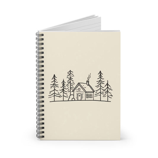 Cabin Sketch (Oatmeal) — Spiral Notebook