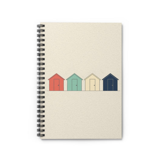 Coastal (Beach Huts) — Spiral Notebook