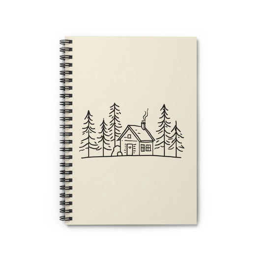 Cabin Sketch (Oatmeal) — Spiral Notebook