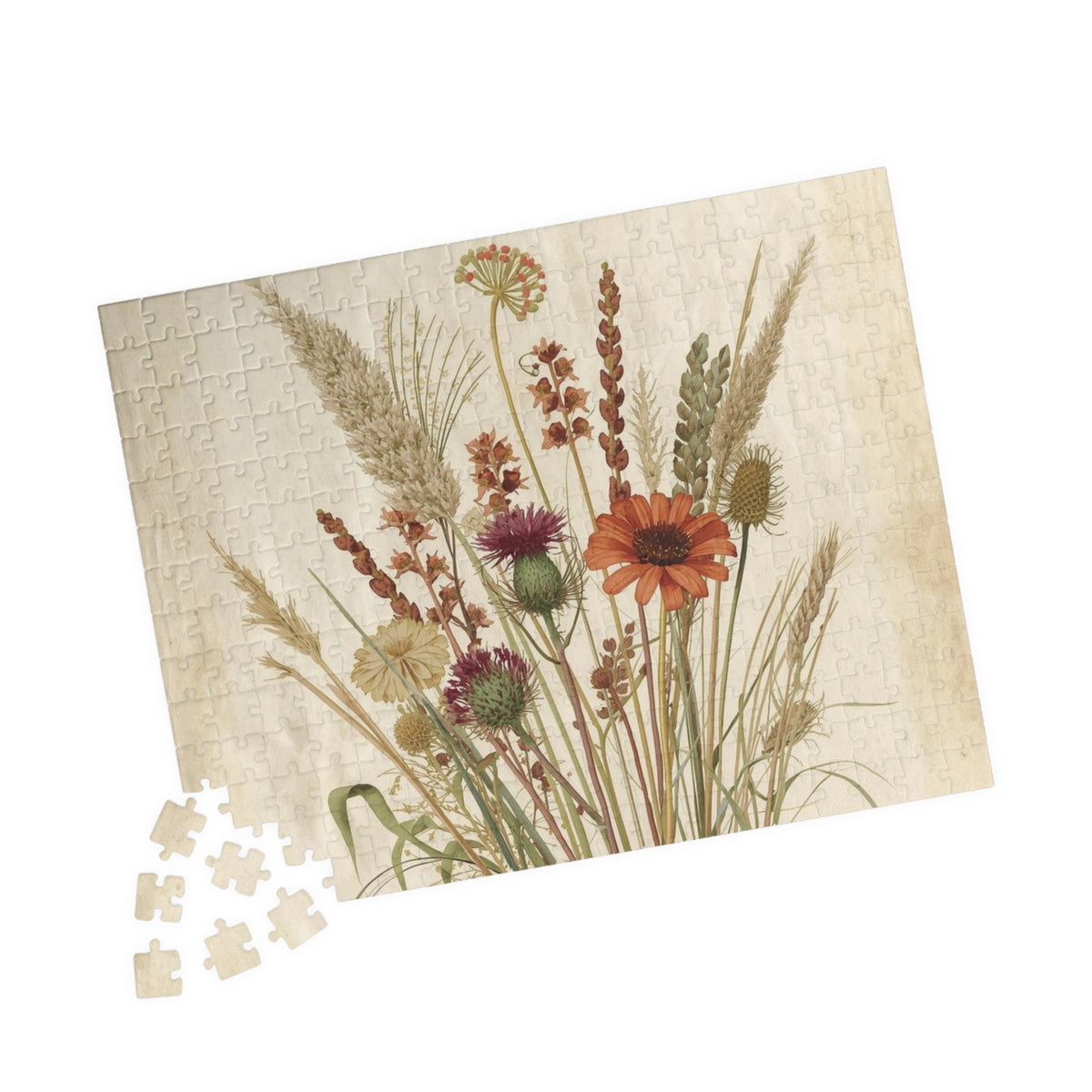 Vintage Flowers (Prairie Bloom) — Puzzle (250 or 500 Pieces)