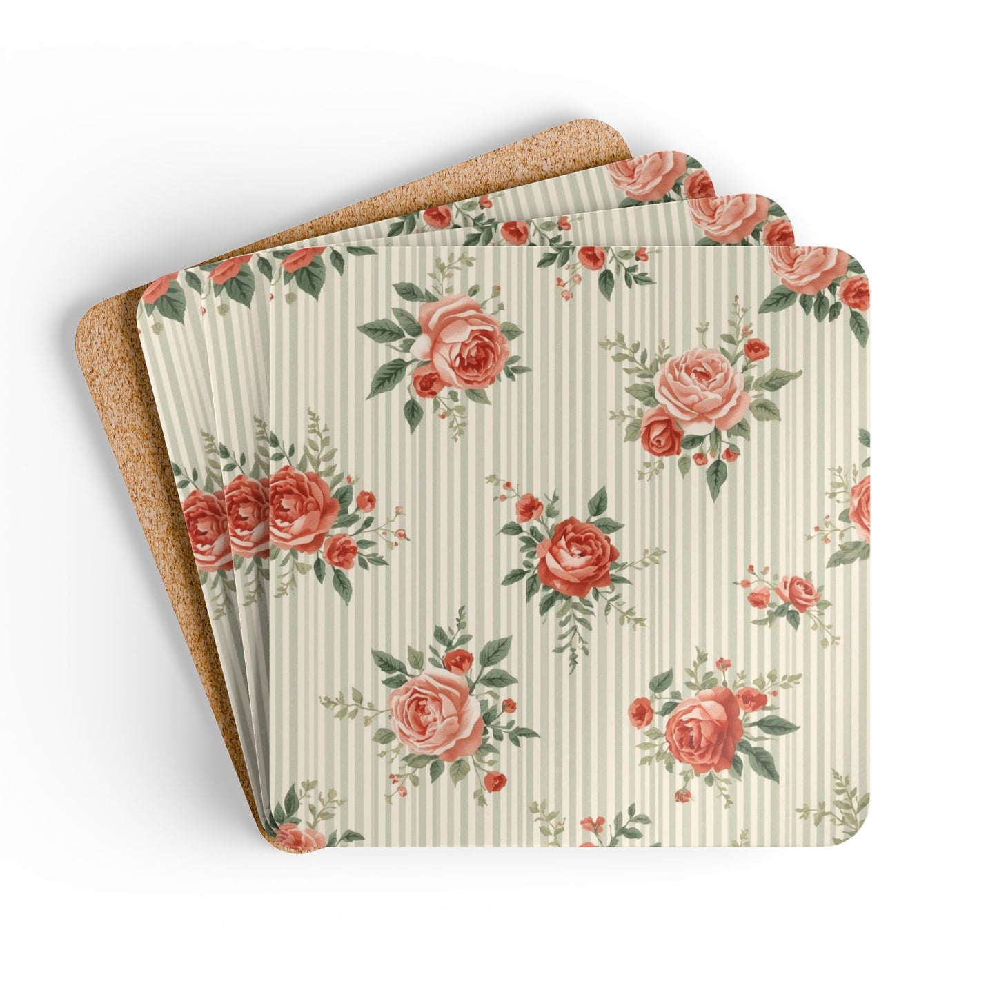 Vintage Rose — Coaster Set (Set of 4)