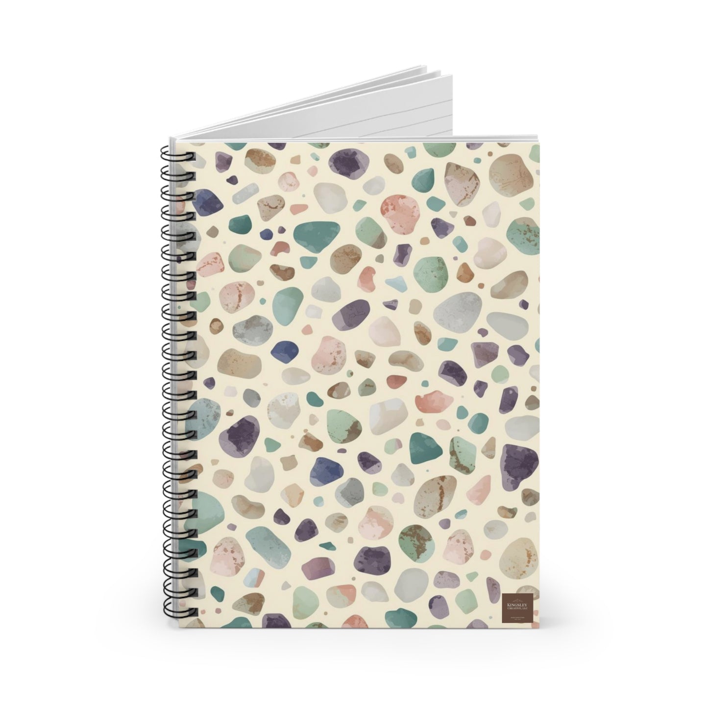 Scattered Sea Pebbles — Spiral Notebook