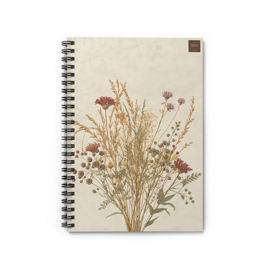 Cottage Garden Florals (Harvest Bloom) — Spiral Notebook — Ruled Journal for Floral Notes & Journaling