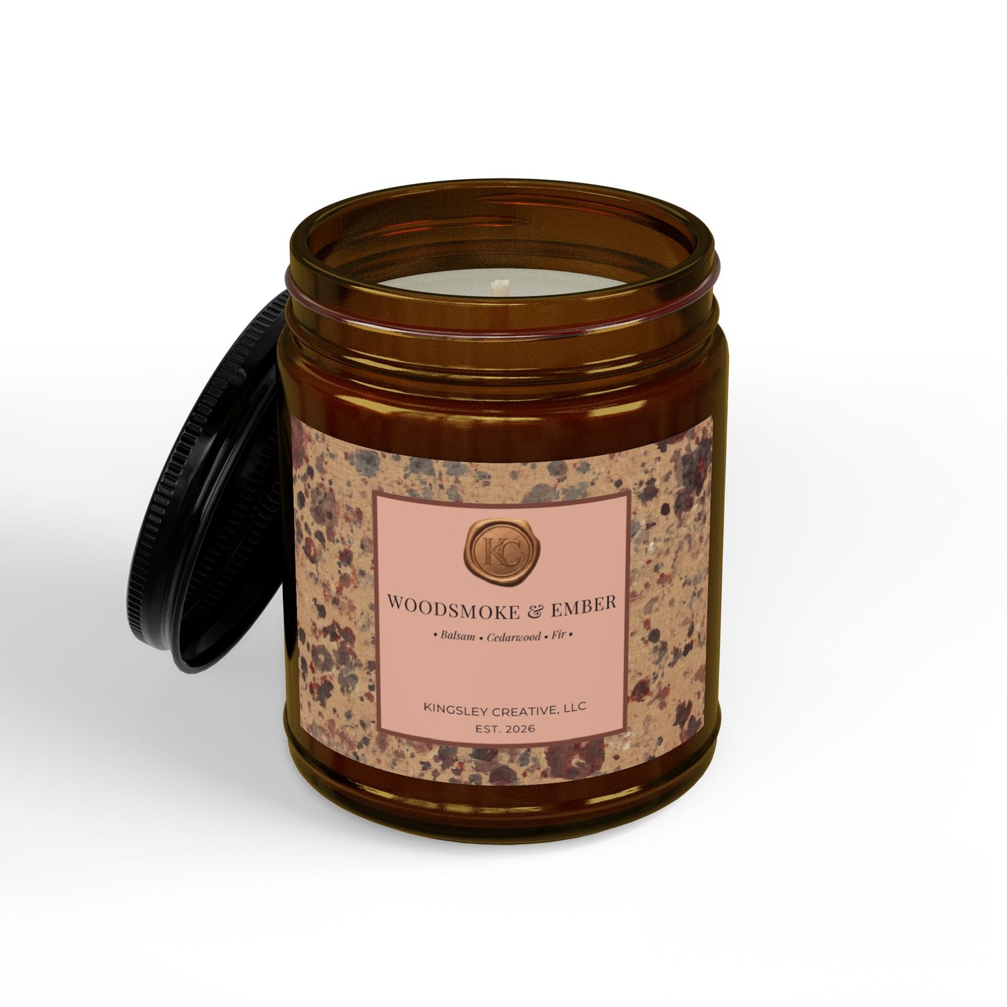 Woodsmoke & Ember (Balsam - Cedarwood - Fir) — Hand-Poured Soy Candle