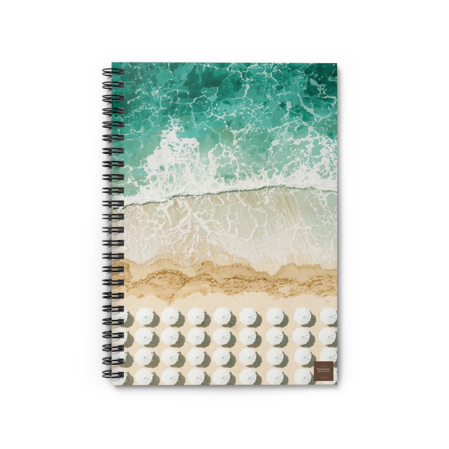 Coastal Waves (Aerial Lido) — Spiral Notebook