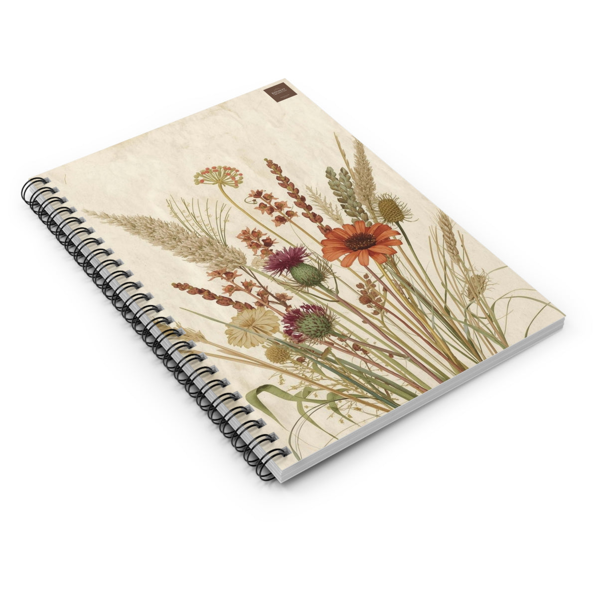 Cottage Garden Florals (Prairie Bloom) — Spiral Notebook