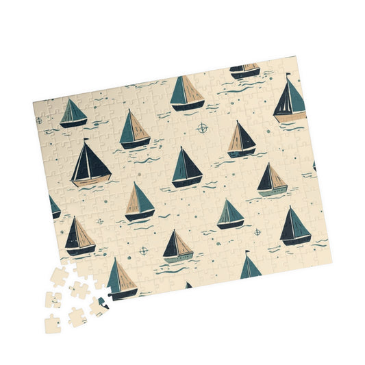 Scattered Sailboats and Waves — Puzzle (250 or 500 Pieces)