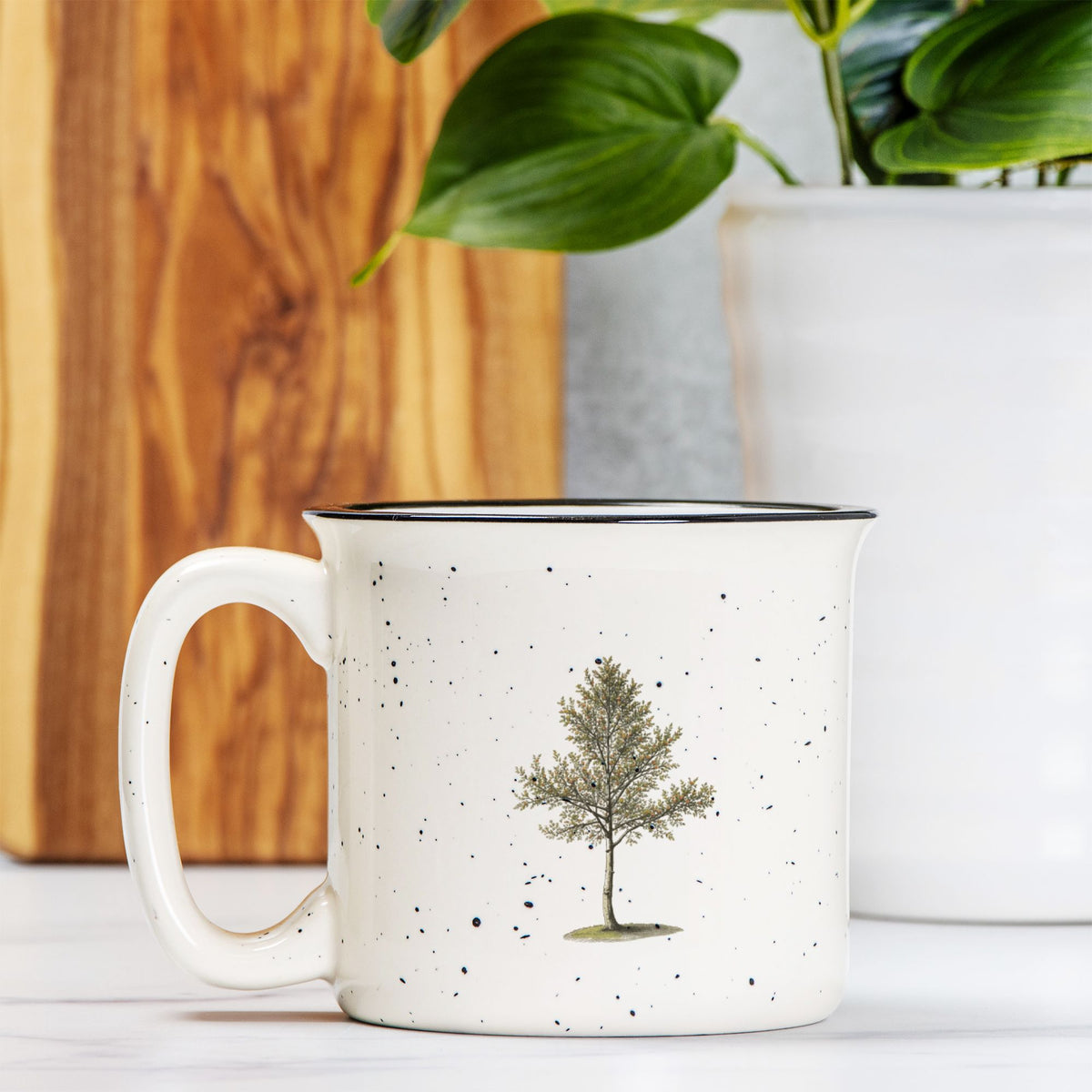 Vintage Pine Tree — Ceramic Camp Mug